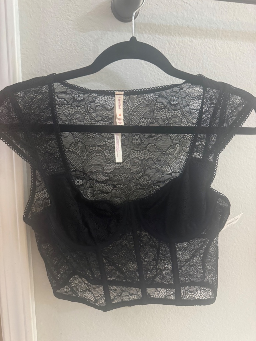 Anthropologie Lace corset pullover Lyrebird top small NWT - Picture 4 of 7